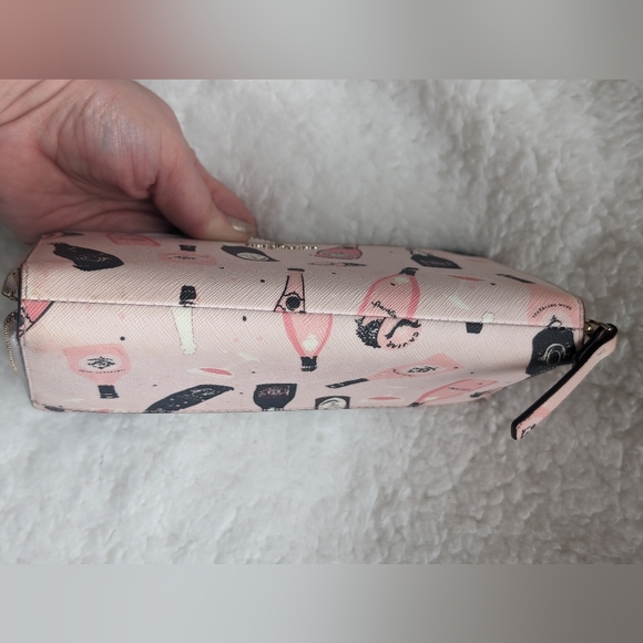 Kate Spade Champagne Toss Pink Continental Zip Wallet - Picture 5 of 7